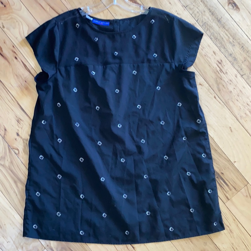 Black Blouse with Sequin Detail